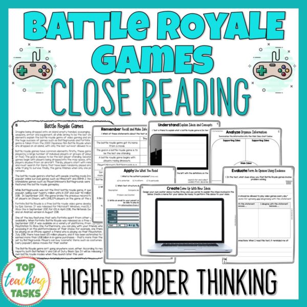 Battle Royale Games Reading Comprehension Passages and Questions