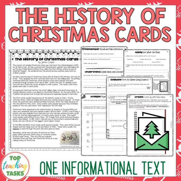 The History of Christmas Cards Reading Activites
