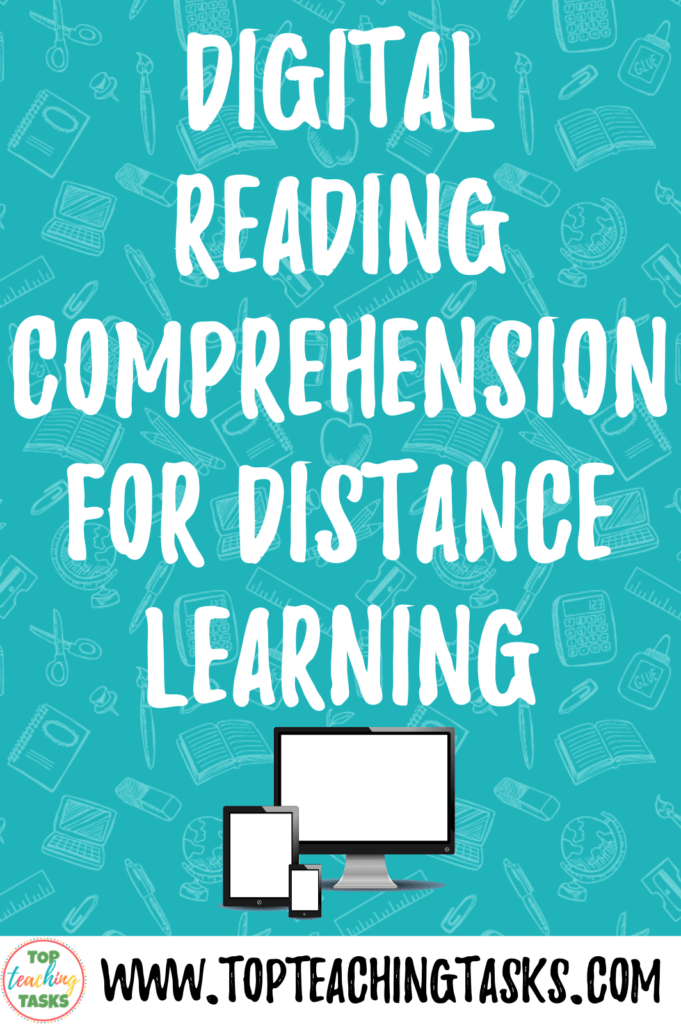 Digital Reading Comprehension for Distance learning. With many of thrown into an unexpected period of distance learning, I wanted to highlight how my digital reading comprehension activities can help your students maintain and improve their reading skills. I've put together a free activity so you can trial Digital Reading Comprehension for Distance Learning.
