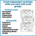 Independent Literacy Activities Years 2-4 set two c