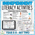 Independent Literacy Activities Years 5-8 set two