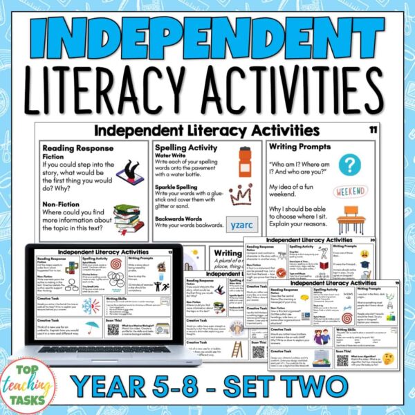Independent Literacy Activities Years 5-8 set two