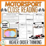 Motorsport Reading Activities