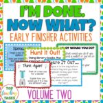 Early Finishers Activities Task Cards Volume Two