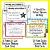 Early Finishers Activities Task Cards Volume Two c