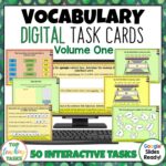 Vocabulary Digital Task Cards Paperless Google Drive Resource