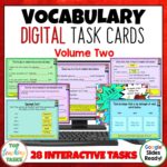 Vocabulary Digital Task Cards Paperless Google Drive Resource Volume 2