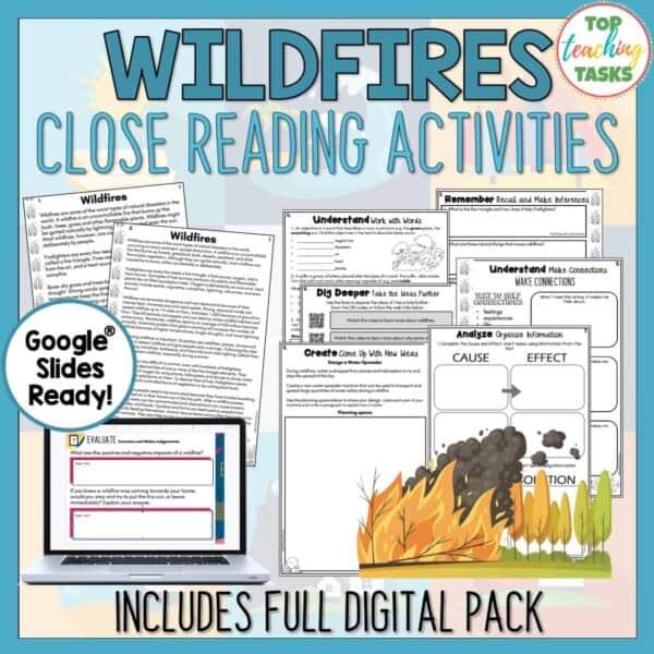 Wildfires Reading Comprehension Activities