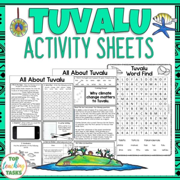 Tuvalu Reading and Writing Activities