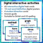 Greek and Latin Root Words Volume One Digital Task Cards a