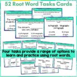 Prefixes, Suffixes and Greek and Latin Root Word Task Cards Bundle c