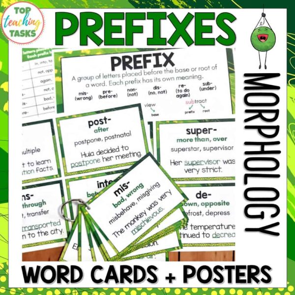 Prefixes Vocabulary Word Cards