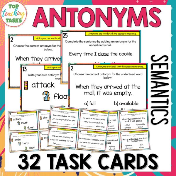 Antonym Task Cards