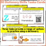 Dictionary Skills Task Cards a