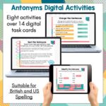 Synonyms and Antonyms Digital Task Cards b