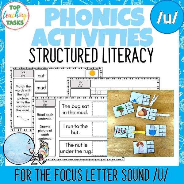 Phonics and Structured Literacy Activities Focus Sound U