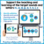 Phonological awareness activities - teacher slide set one b