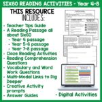 Six60 Reading activities a