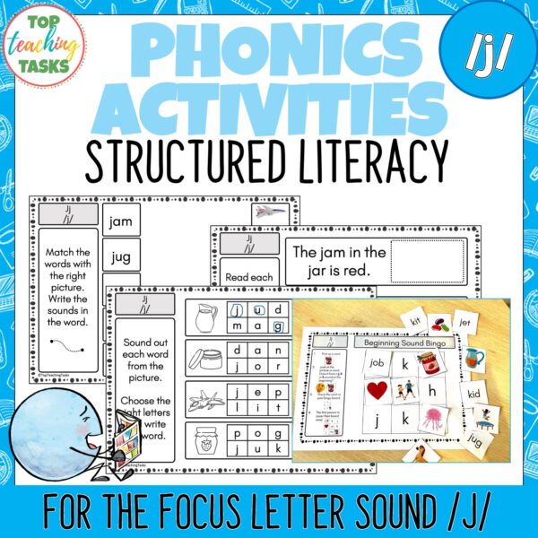 Structured Literacy Activities Focus Sound J