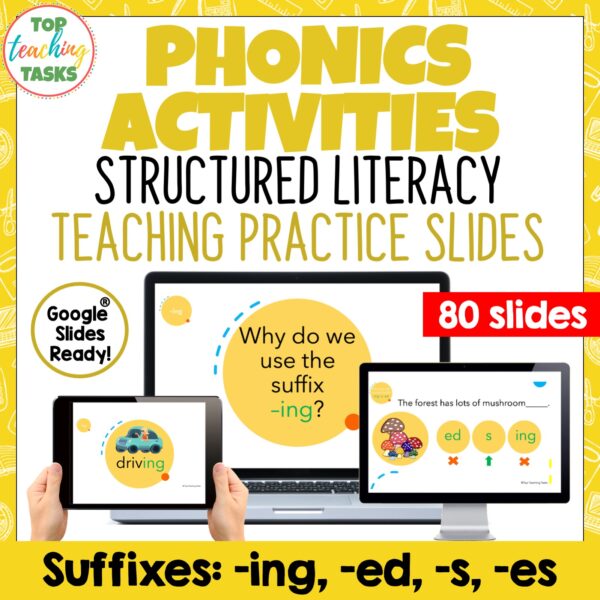 Structured Literacy Teaching Slides Suffixes ing es s ed