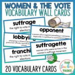 Women and the Vote Vocabulary Cards