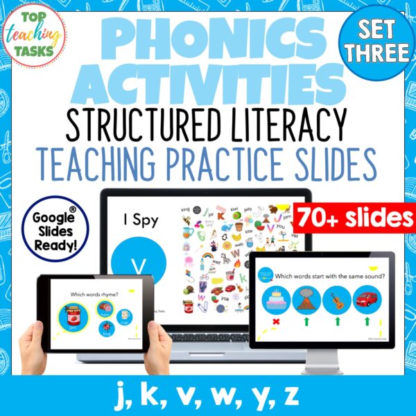 Phonological awareness activities - teacher slide set three