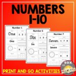 Numbers 1-10 Print and Go Activities Bundle