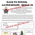Back To School Math Escape Room - Plant Monsters Year 7-8 b