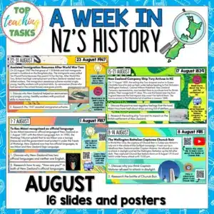 A Week in New Zealand History August: Discussion Google Slides and Posters