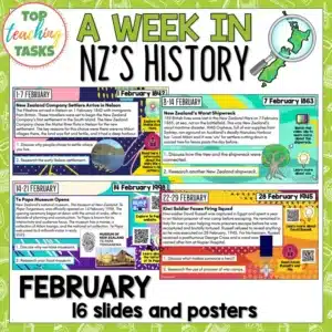 A Week in New Zealand History February: Discussion Google Slides and Posters