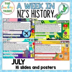A Week in New Zealand History July: Discussion Google Slides and Posters