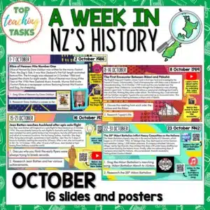 A Week in New Zealand History October: Discussion Google Slides and Posters