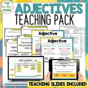 Adjectives Teaching Pack - Grammar Print and Digital Activities