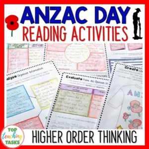 Anzac Day Reading Comprehension Passages and Questions Australia and New Zealand