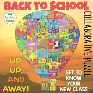 Getting To Know You Activities Collaborative Puzzle - Hot Air Balloon