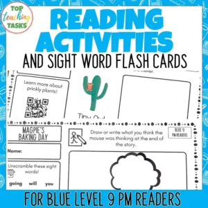 Blue Level 9 PM Readers Follow Up Activities