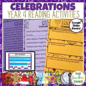 Celebrations Around the World Reading Activities for Year 4