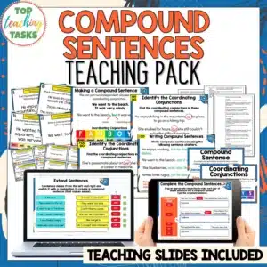 Compound Sentences Print and Digital Teaching Pack - Sentence Structure
