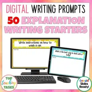 Explanation Digital Writing Prompts for Google Drive