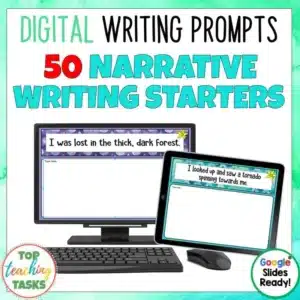 Narrative Digital Writing Prompts for Google Drive