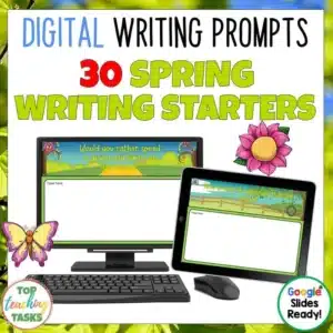 Spring Digital Writing Prompts for Google Drive