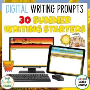 Summer Digital Writing Prompts for Google Drive