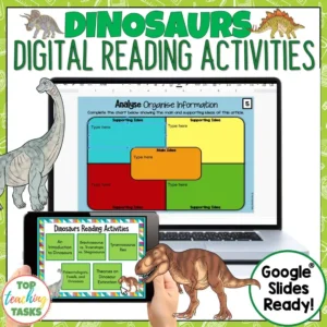 Dinosaurs Digital Reading Comprehension Activities