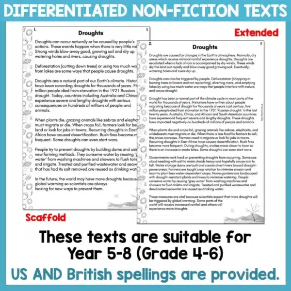 Droughts-Reading-Comprehension-Passages Droughts-Reading-Comprehension-Passages