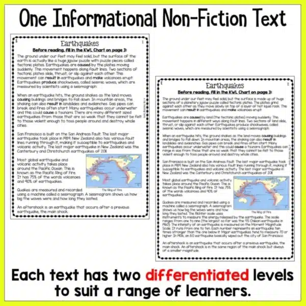 Earthquakes-Reading-Comprehension-Passages-and-Questions Earthquakes-Reading-Comprehension-Passages-and-Questions