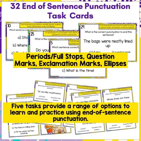 End-of-Sentence-Punctuation-Task-Cards-a End-of-Sentence-Punctuation-Task-Cards-a
