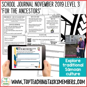 For the Ancestors Follow Up Activities - School Journal November 2019 Level 3