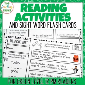 Green Level 12 PM Readers Follow Up Activities