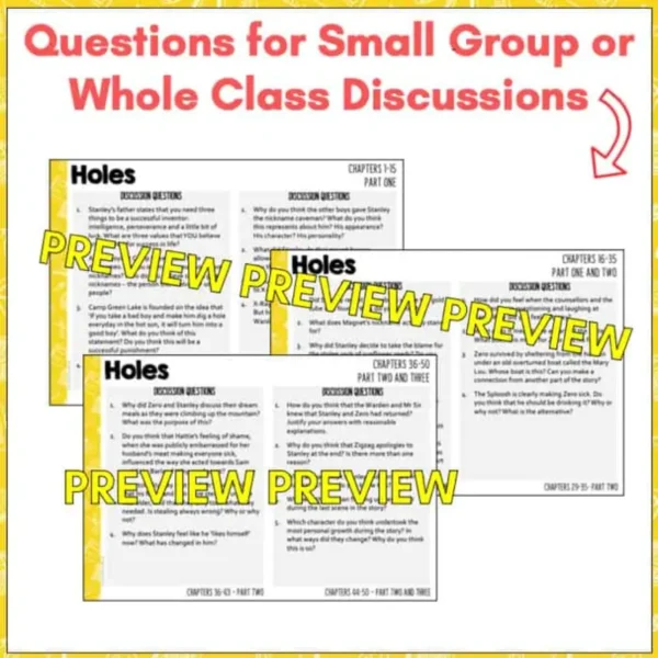 Holes-Novel-Study-and-Discussion-Questions Holes-Novel-Study-and-Discussion-Questions