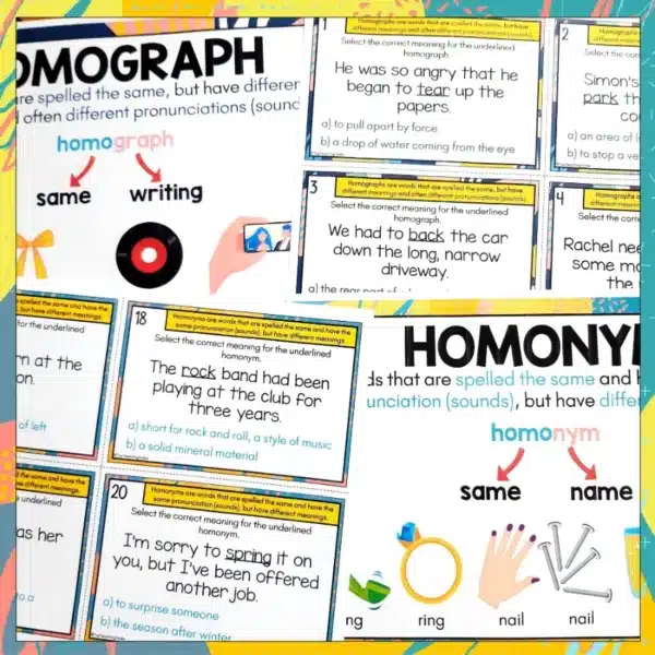 Homograph-and-Homonym-Task-Cards-c Homograph-and-Homonym-Task-Cards-c